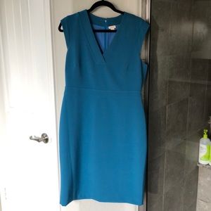 {J.Crew Factory} v-neck sheath, size 12, teal